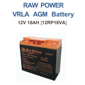 RAW POWER VRLA AGM Battery — 12V 18AH [12RP18VA]