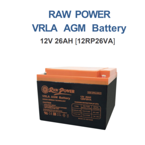 RAW POWER VRLA AGM Battery — 12V 26AH [12RP26VA]