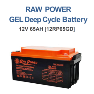 RAW POWER GEL Deep Cycle Battery — 12V 65AH [12RP65GD]