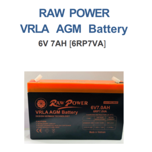 RAW POWER VRLA AGM Battery — 6V 7AH [6RP7VA]