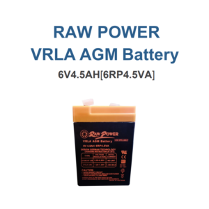 RAW POWER VRLA AGM Battery — 6V 4.5AH [6RP4.5VA]